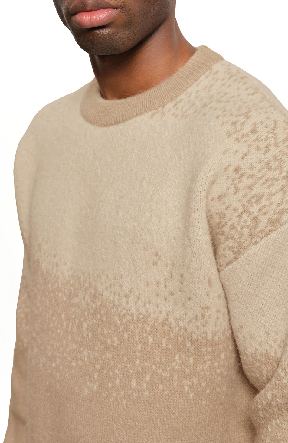 Salvador Ombre Oversized Knit Sweater in Beige - Image 5