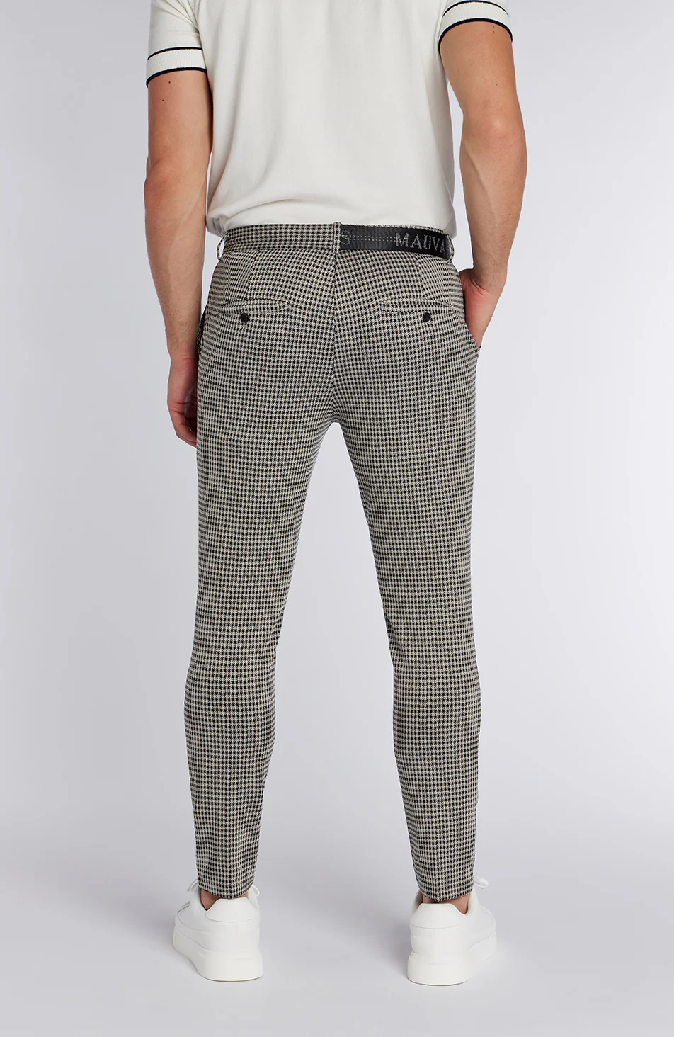 Signature Check Pants with Half Belt - Image 6