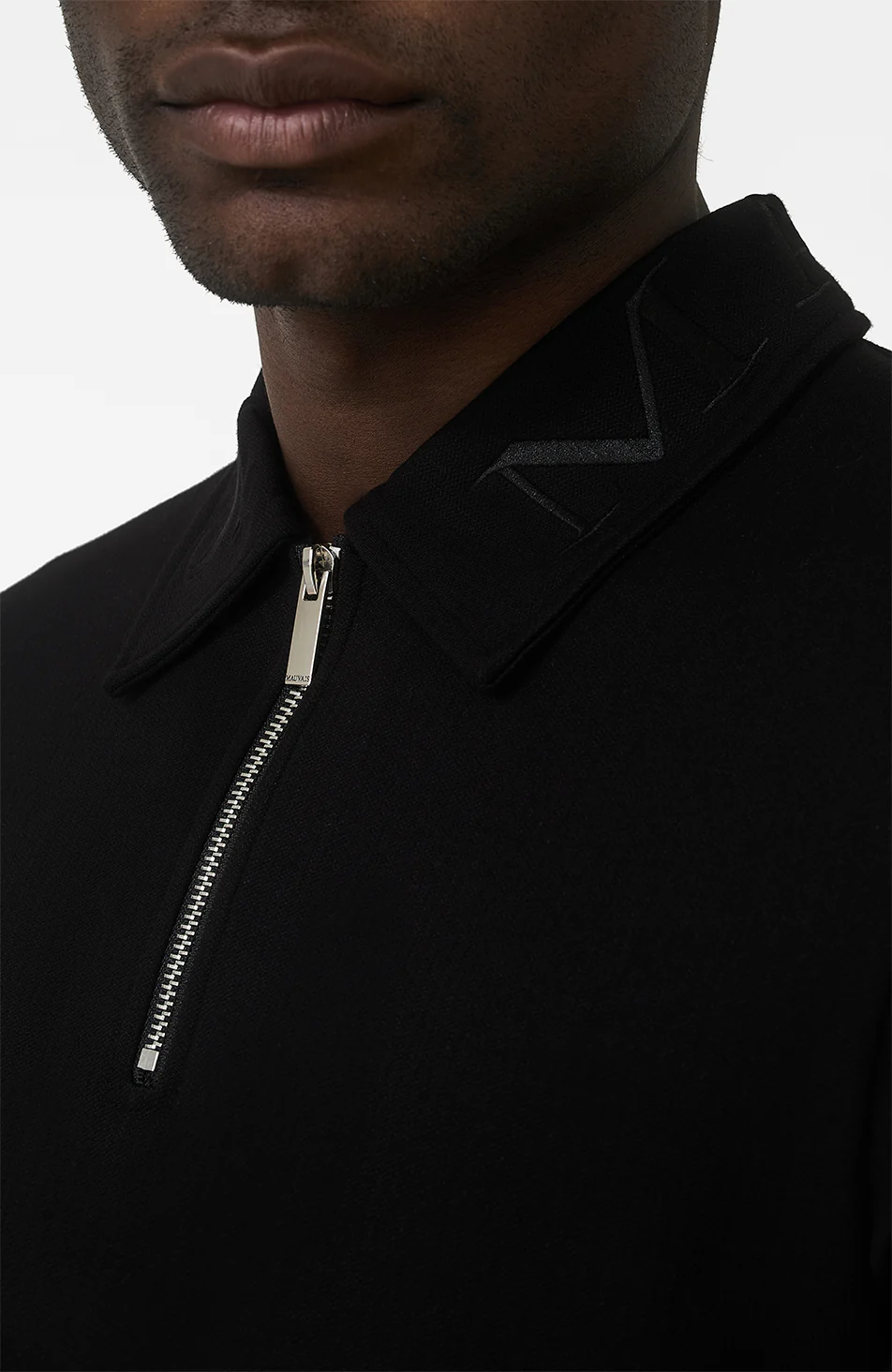Signature Embroidery Logo Polo in Black - Image 4