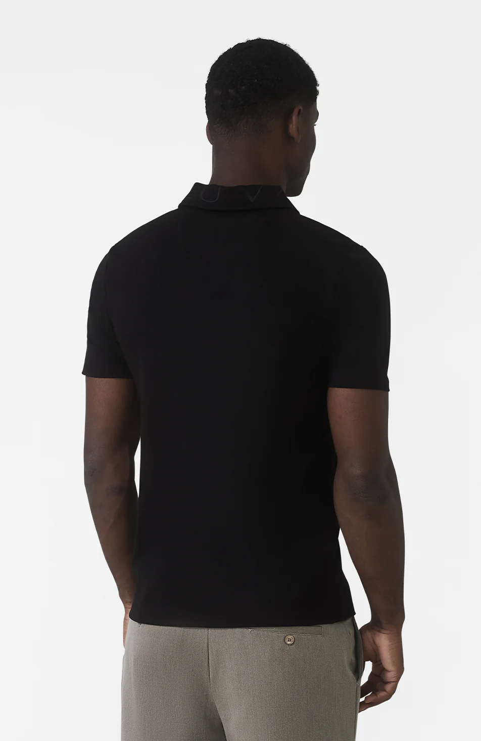 Signature Embroidery Logo Polo in Black - Image 7
