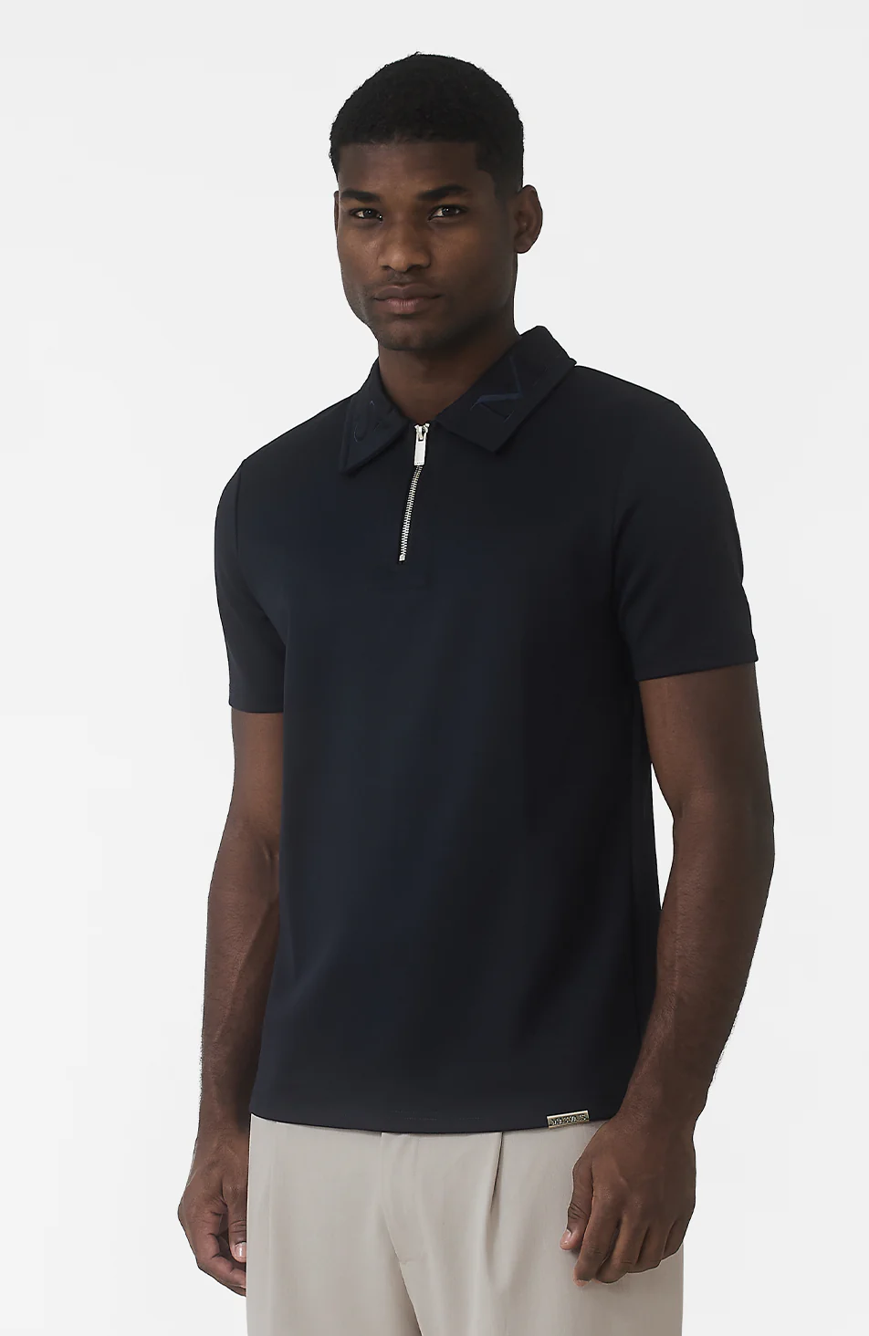 Signature Embroidery Logo Polo in Navy - Image 2
