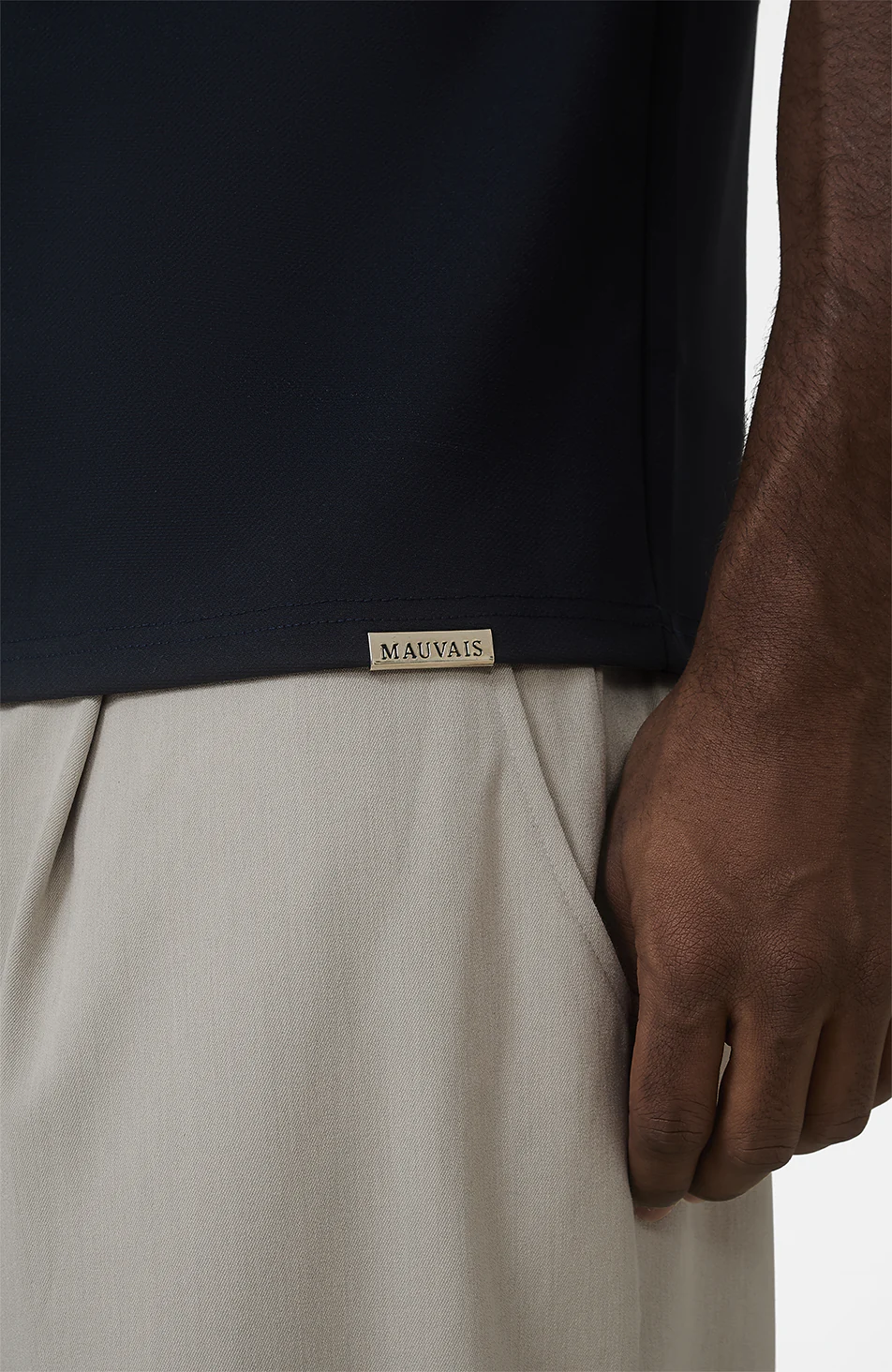 Signature Embroidery Logo Polo in Navy - Image 4