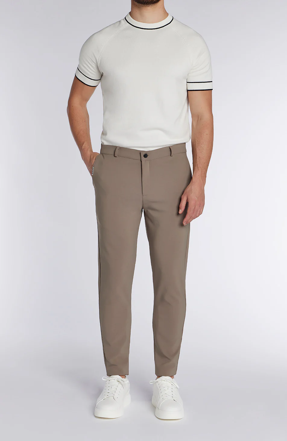 Signature Hybrid Pants in Taupe - Image 3