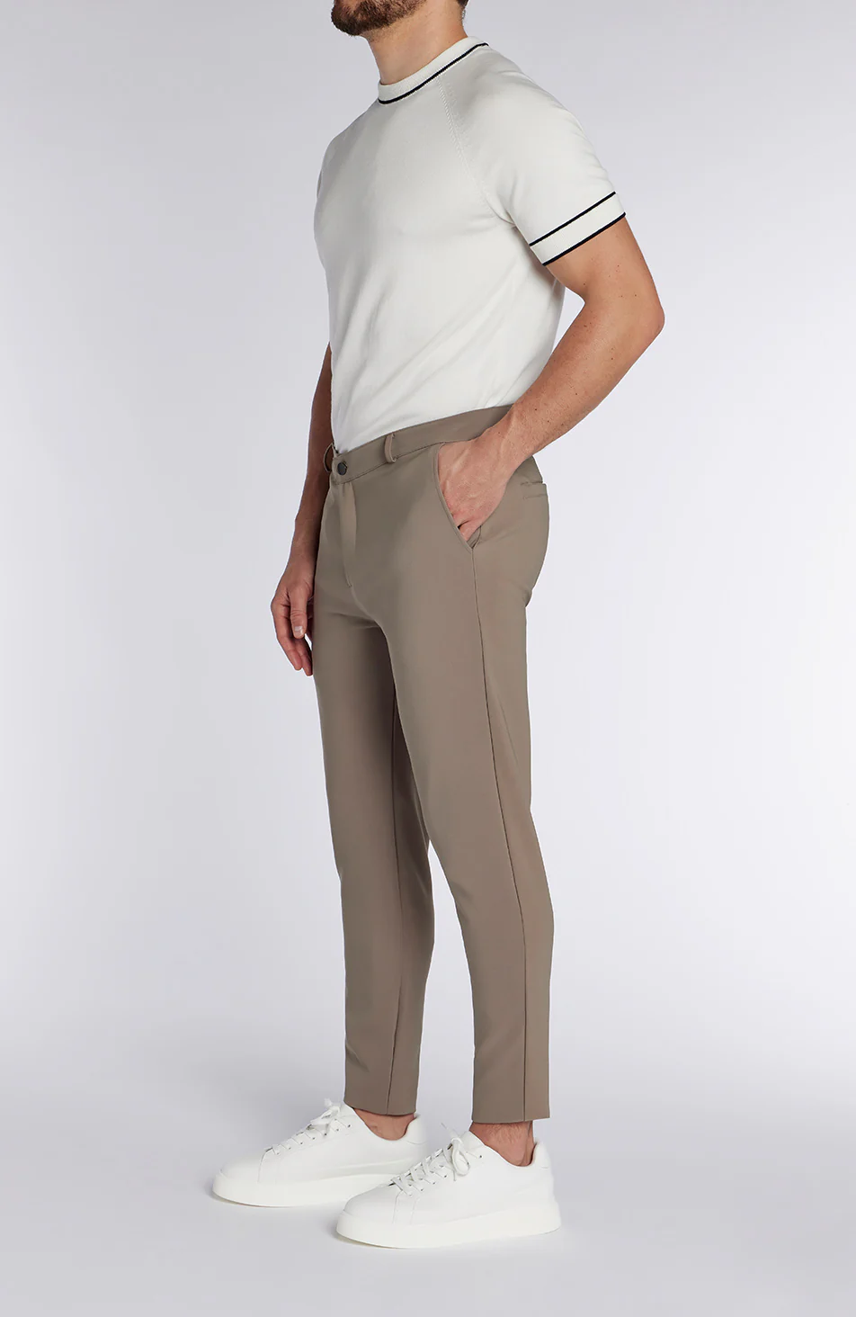 Signature Hybrid Pants in Taupe - Image 6