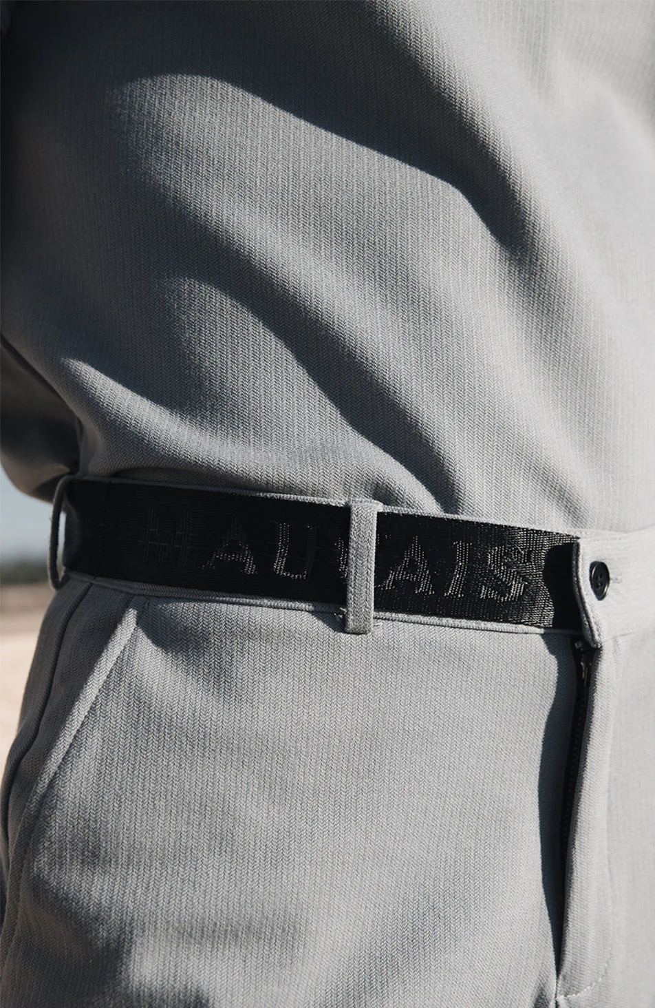 Signature Shorts with Half Belt in Ice Blue - Image 2
