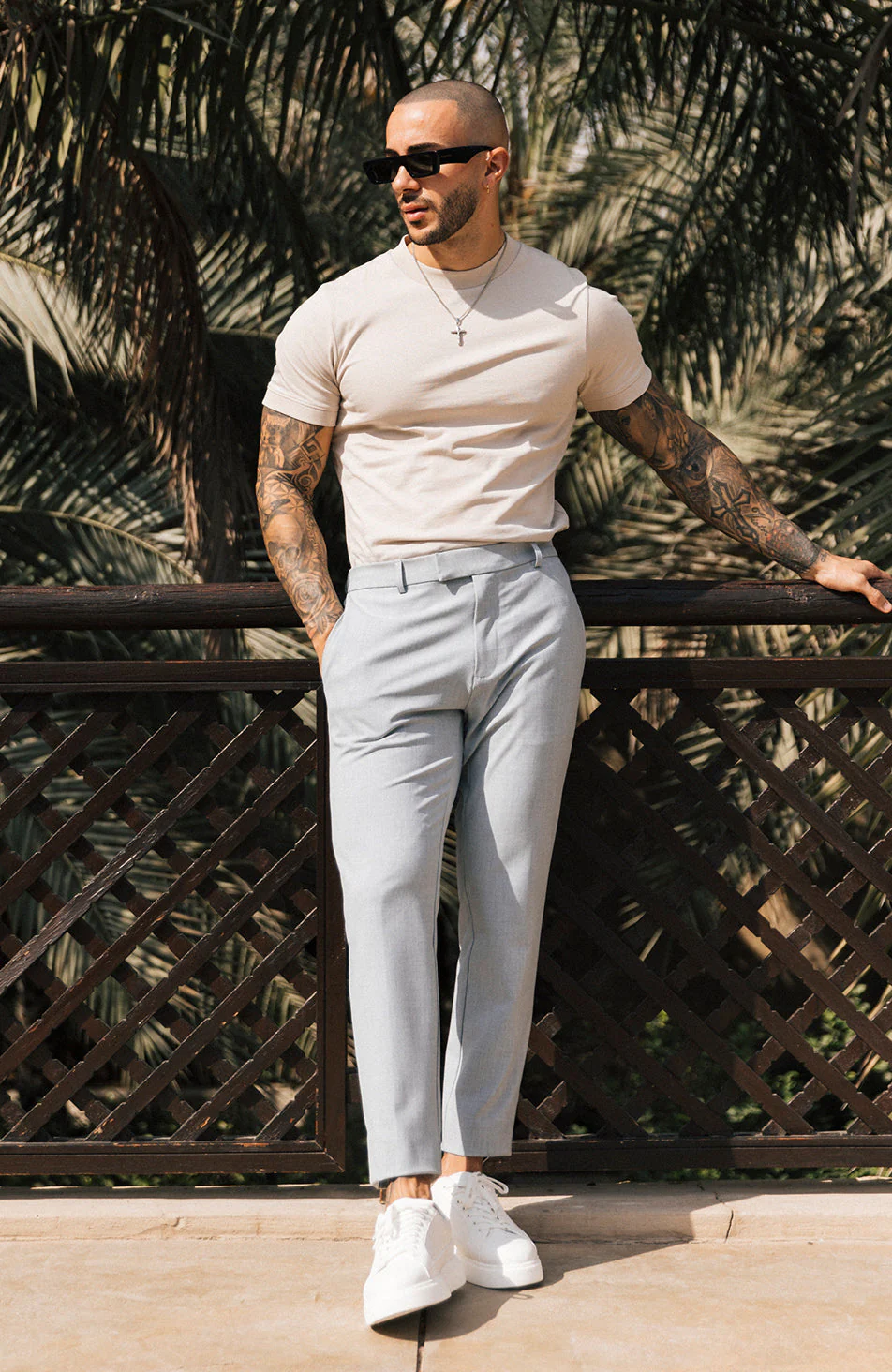 Signature Slim Tee in Ecru - Image 3
