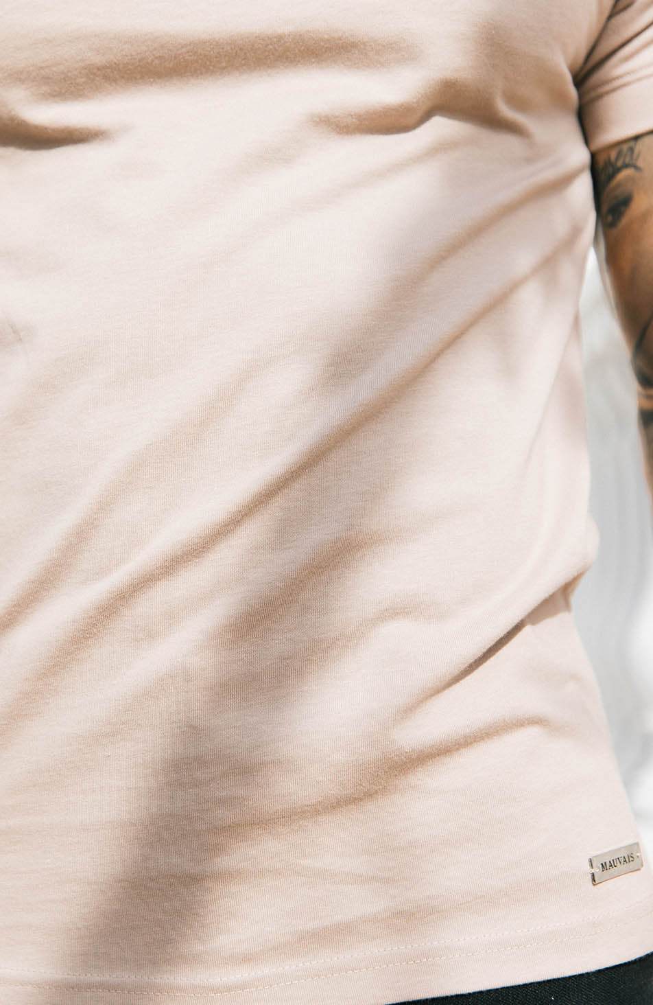 Signature Slim Tee in Stone - Image 3