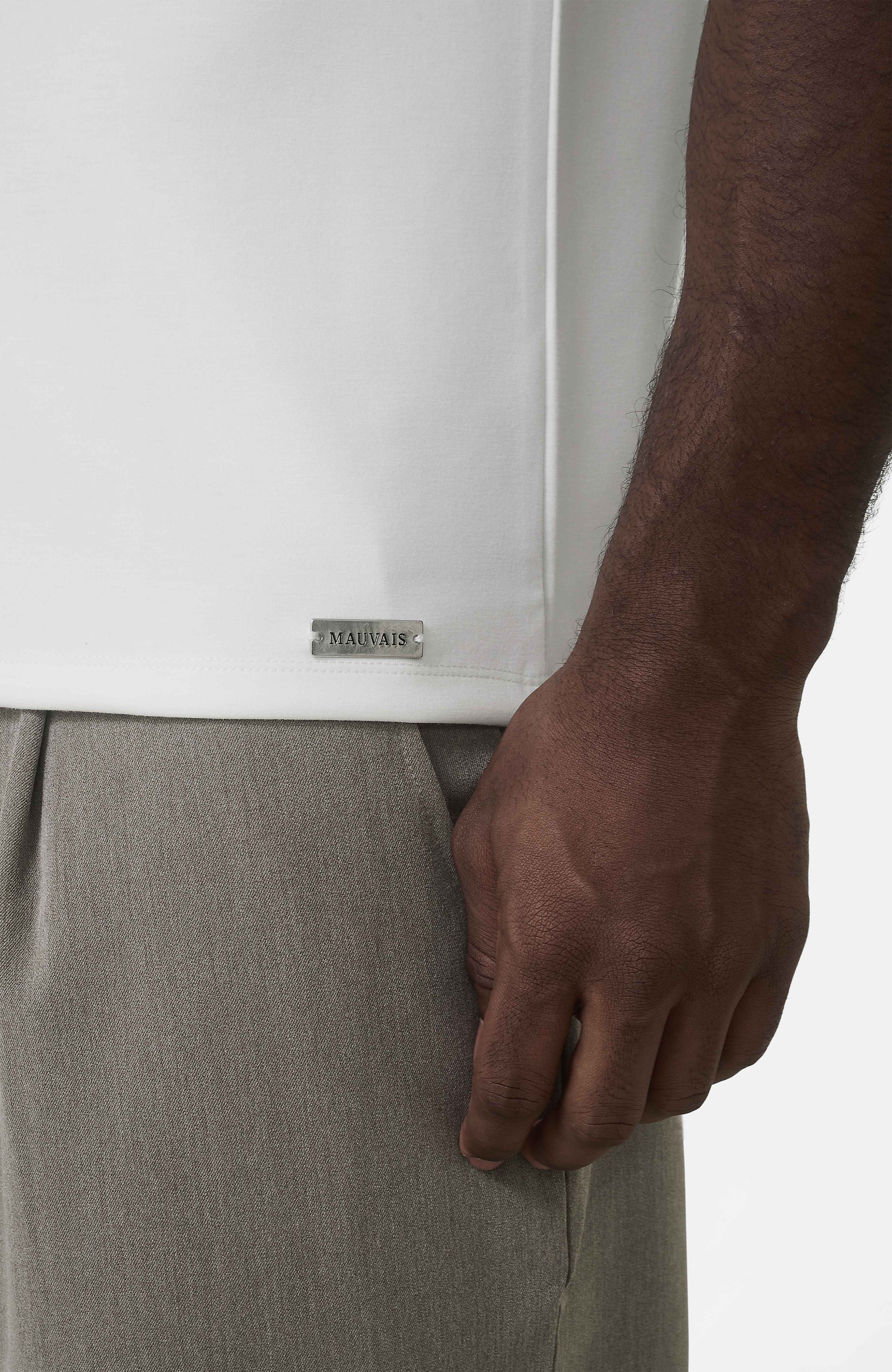 Signature Slim Tipping Polo in White - Image 4