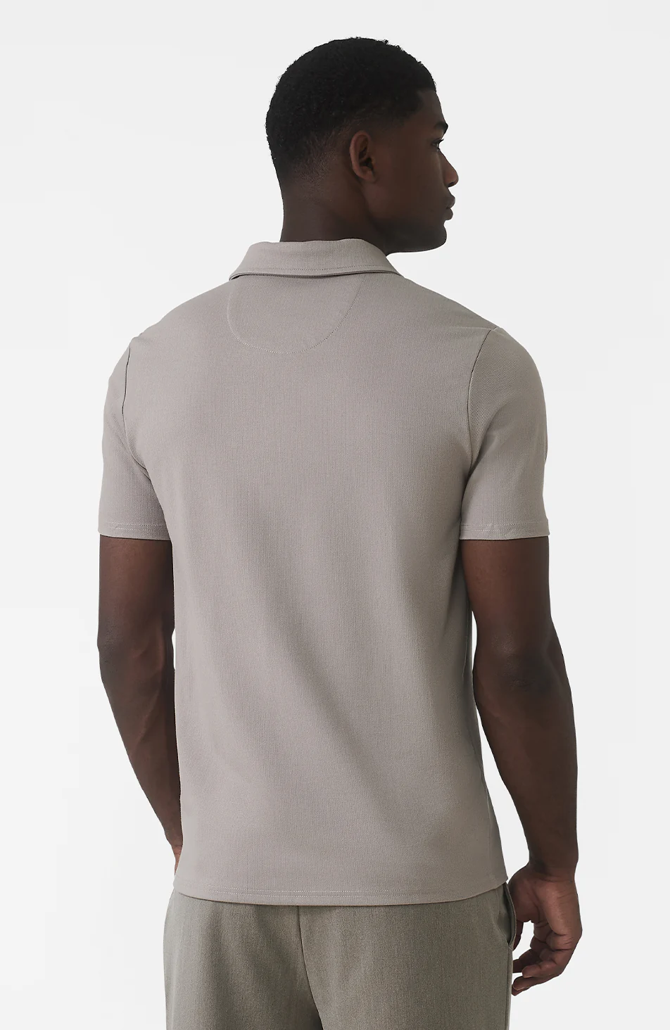 Signature Zip Polo in Monaco Beige - Image 4