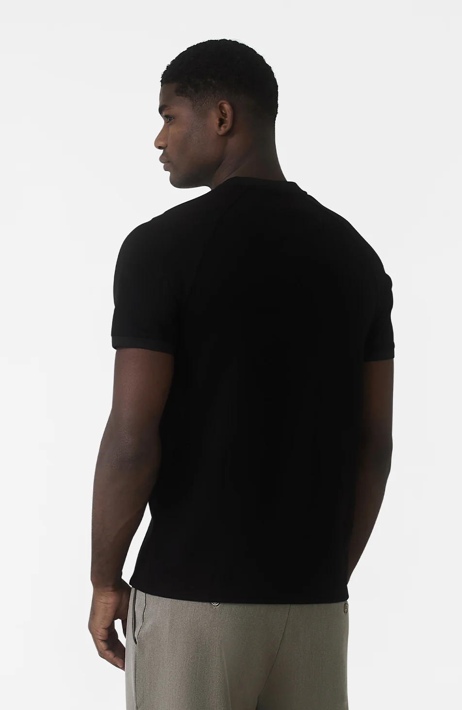Signature Zip Tee in Black - Image 5