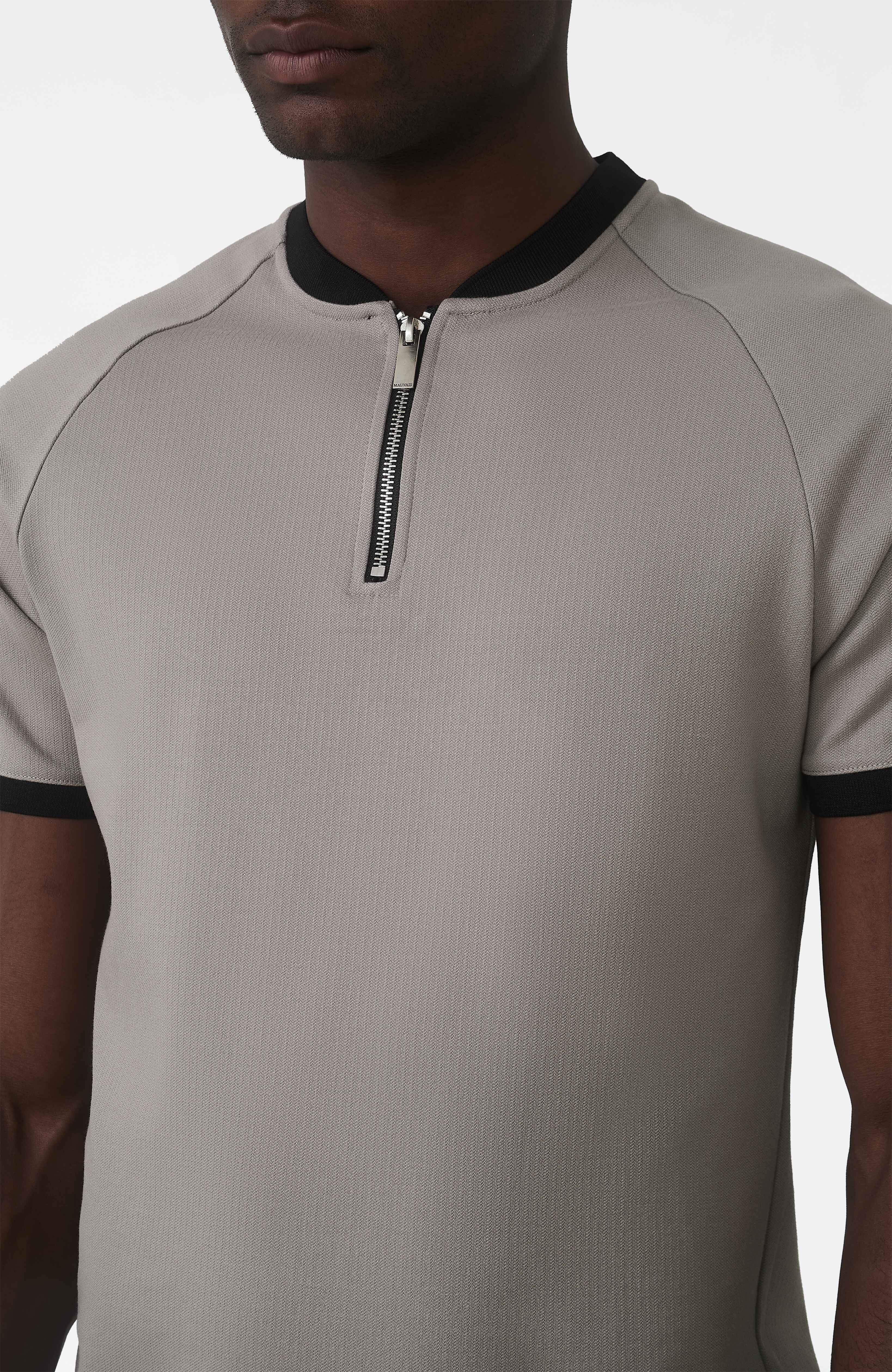 Signature Zip Tee in Monaco Beige - Image 4