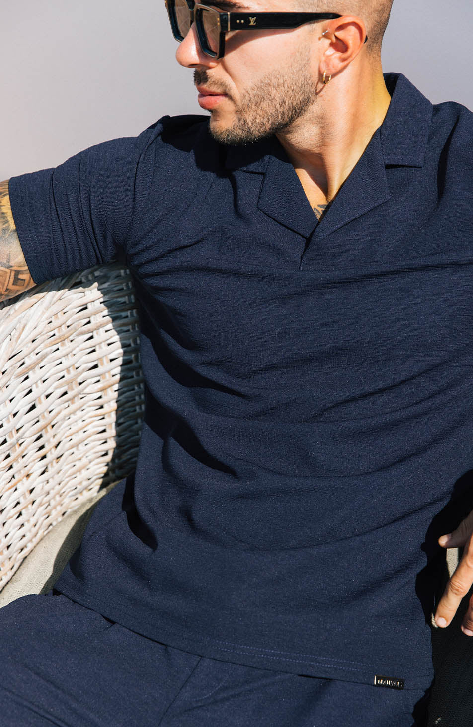 Sorrento Revere Polo in Navy - Image 4