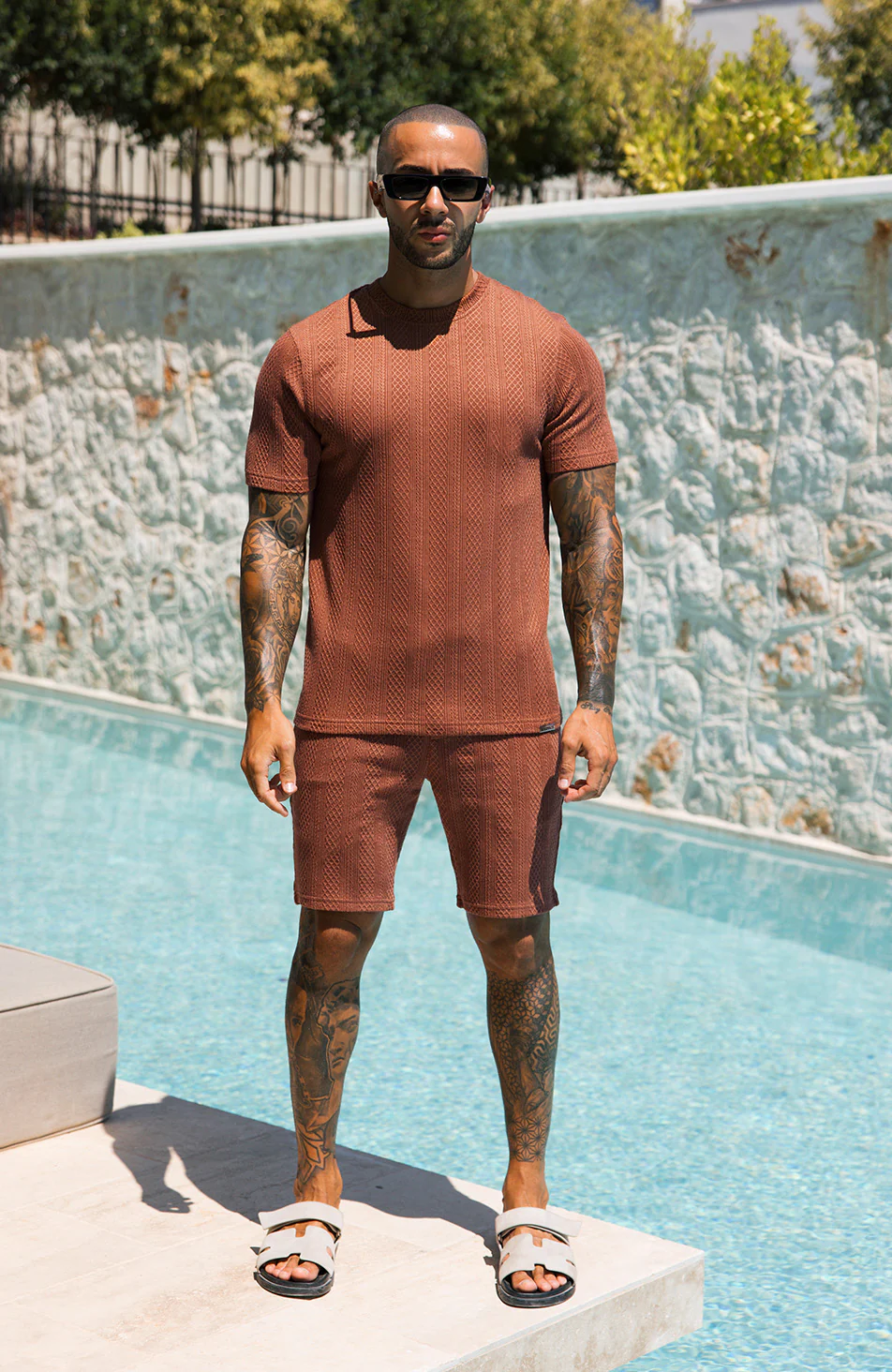 Tanami Textured Stretch Slim Short in Canyon - Image 5
