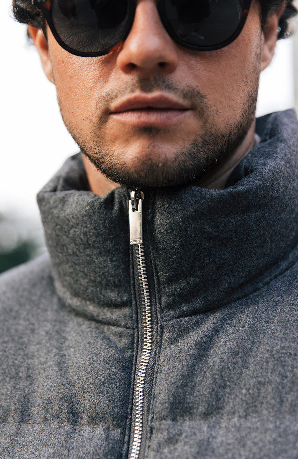 Tournelle Brushed Padded Gilet in Grey - Image 3