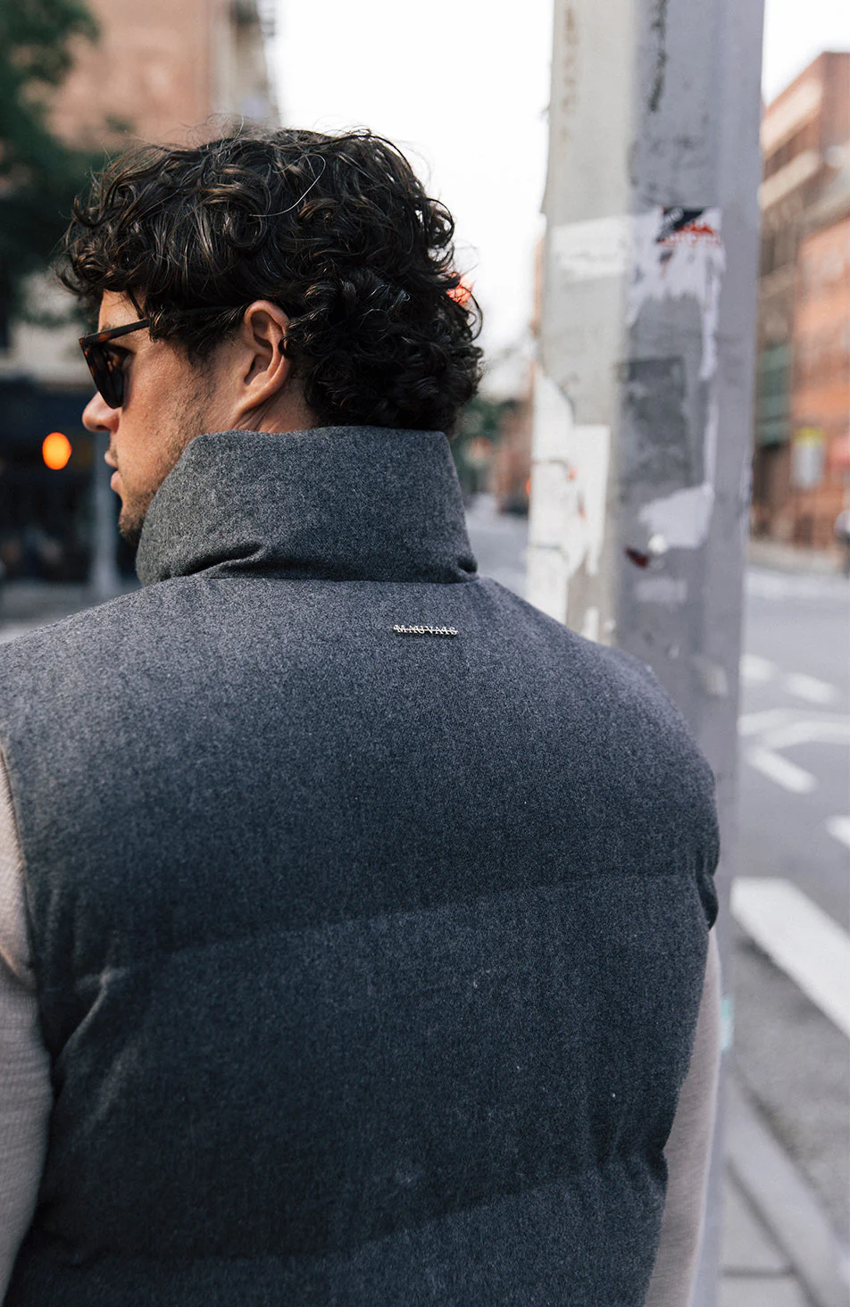 Tournelle Brushed Padded Gilet in Grey - Image 6