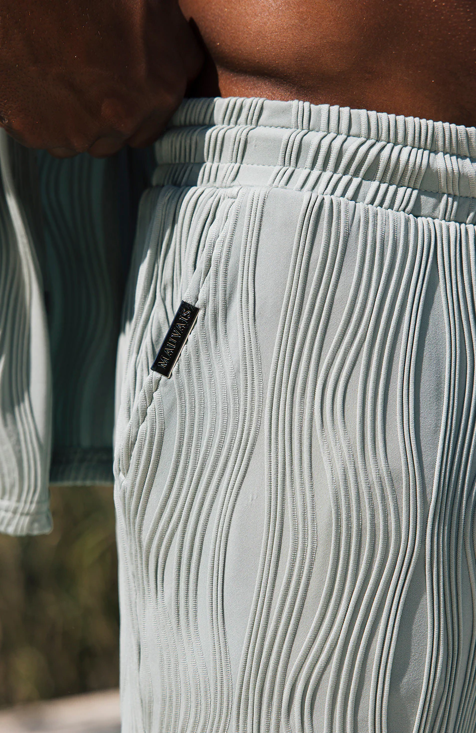 Wave Shorts in Sage - Image 4