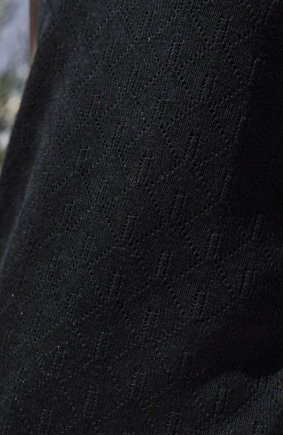 Zamas Pointelle Vest in Black - Image 7
